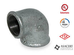 Кут 90° оцинкований редукційний ВВ 1"х3/4" Hydro-T