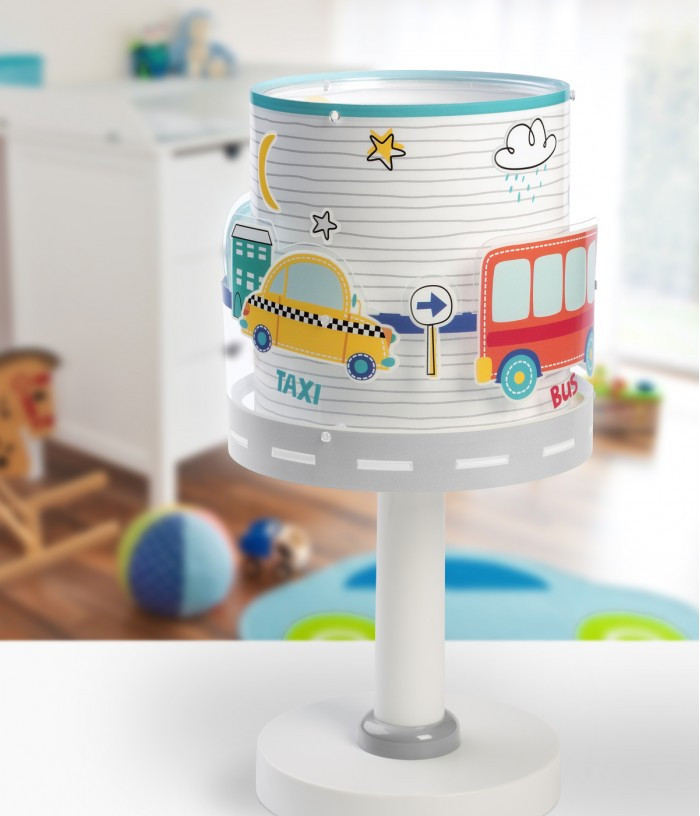 Дитяча настільна лампа для дітей Baby Travel біла 30х15 см