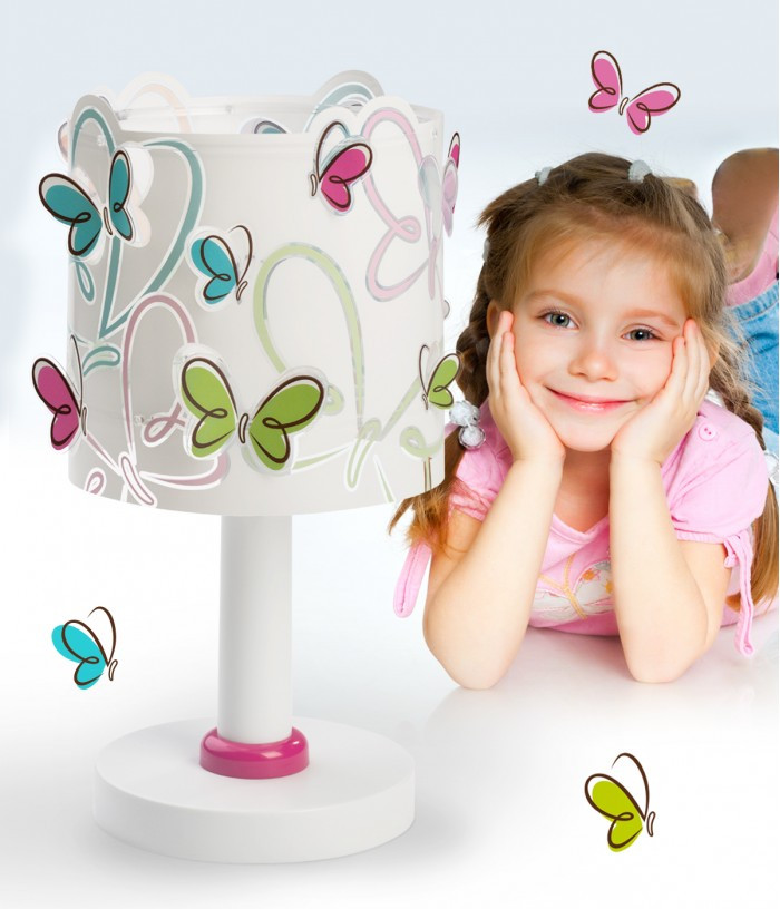 Дитяча настільна лампа Butterfly біла 29х15 см