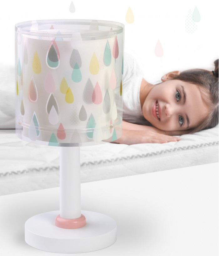 Дитяча настільна лампа Color Rain біла 30х15 см