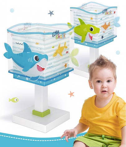 Дитяча настільна лампа Little Shark біла 29х17х13.5 см, фото 1