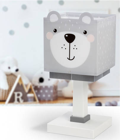 Дитяча настільна лампа Little Teddy сіра 29х13.5х13.5 см, фото 1