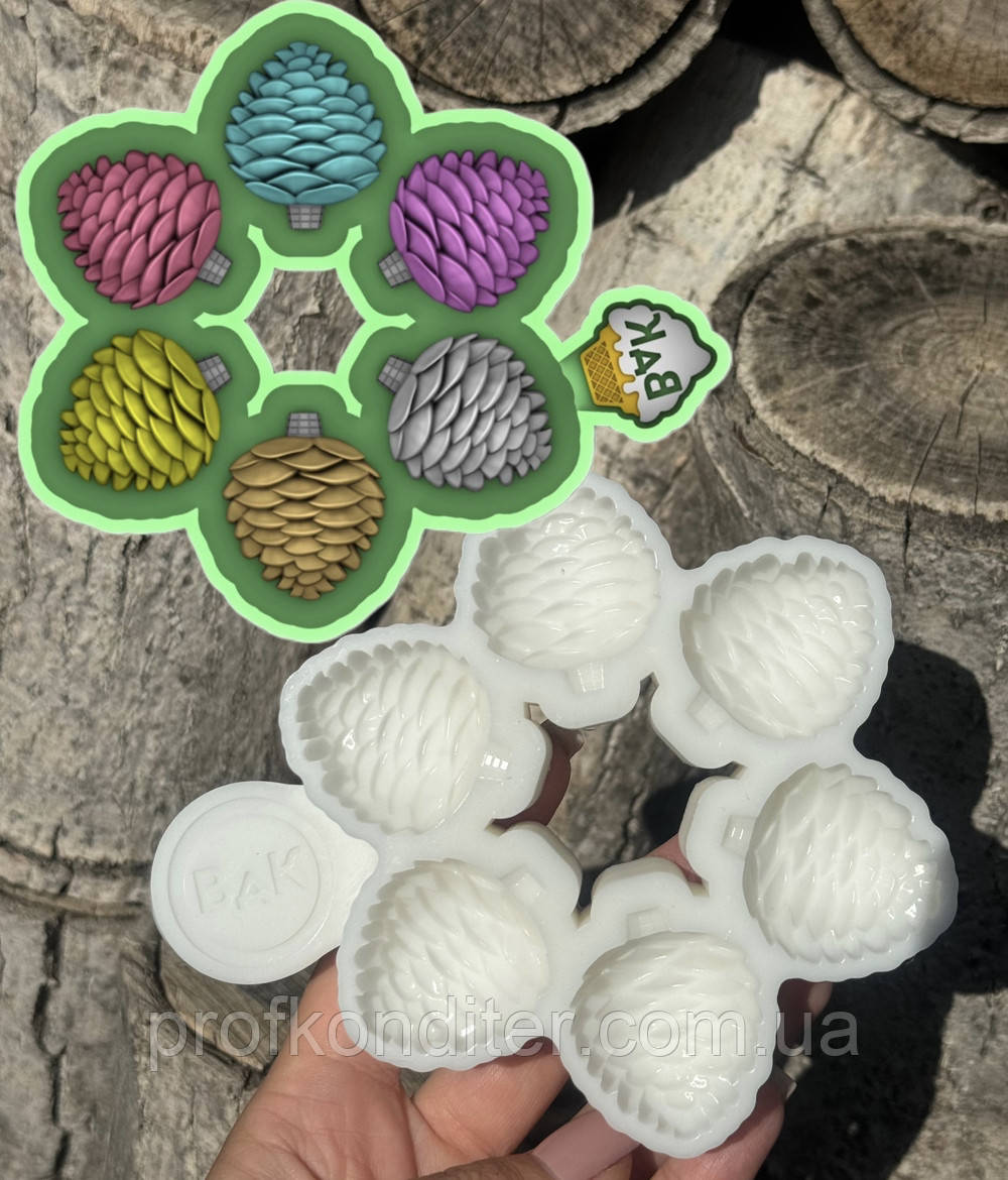 ЕКСКЛЮЗИВ! Силіконовий Молд для шоколаду "Шишки для цукерок №2", фото 1