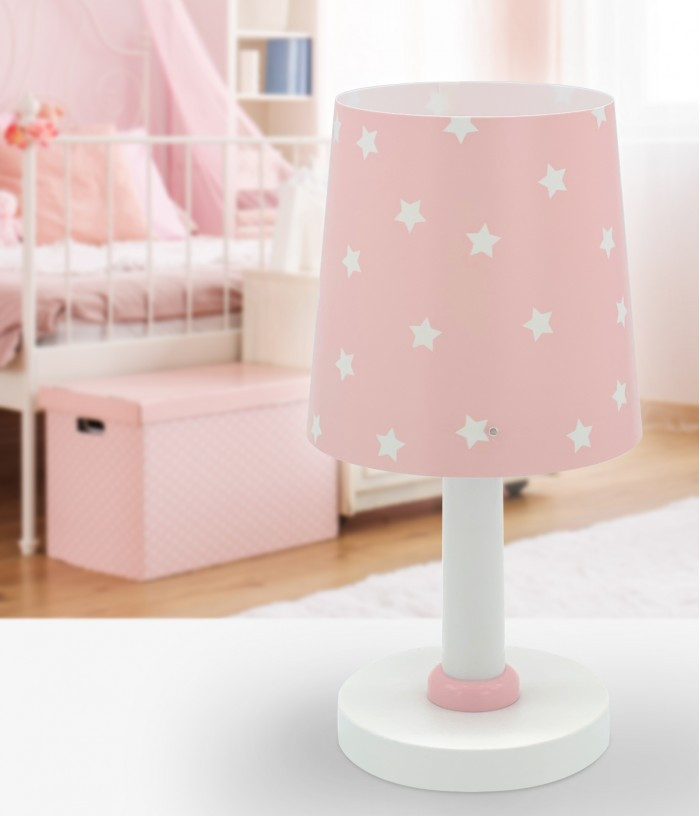 Дитяча настільна лампа Star Light рожева 30х15 см