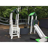 Дитячі майданчики + місток + дві гірки "Стіна" висота гірки 1,5 м і 1,2 м, фото 3