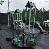 Дитячі майданчики + місток + дві гірки "Стіна" висота гірки 1,5 м і 1,2 м, фото 4