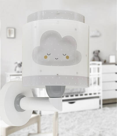 Дитячий настінний світильник Baby Dreams Cloud сірий 24х15х20 см, фото 1