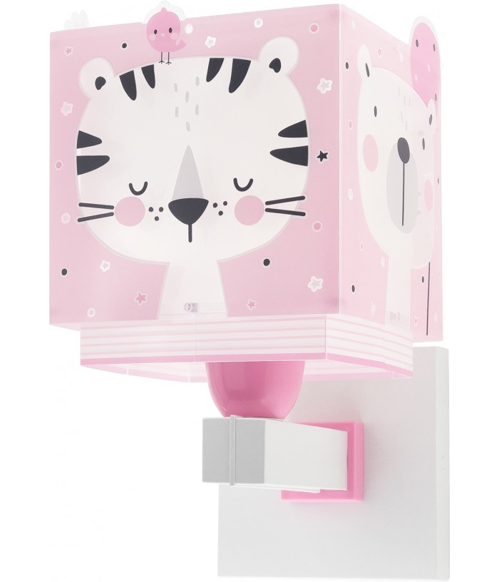 Дитячий настінний світильник Baby Jungle рожевий 24х13.5х20 см
