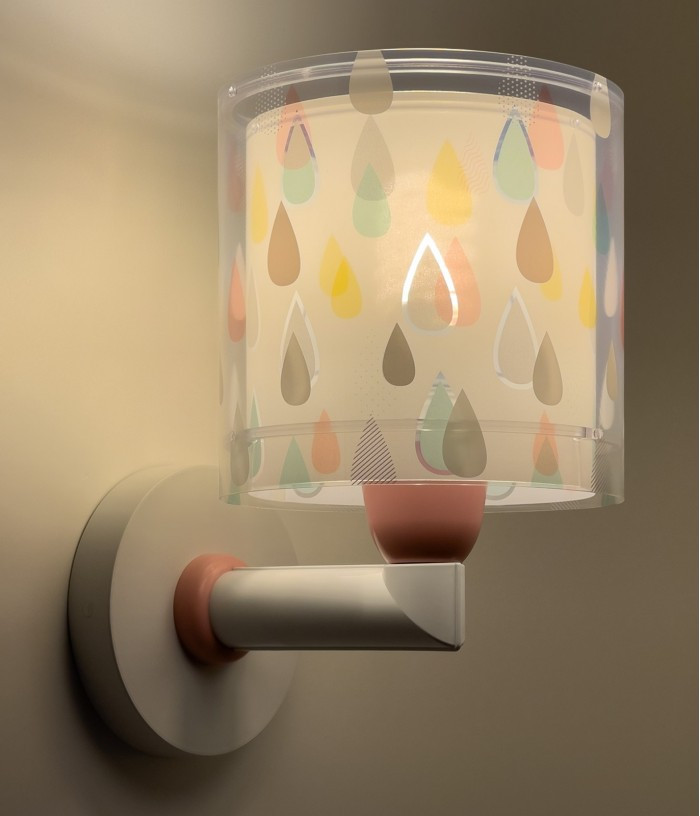 Дитячий настінний світильник Color Rain білий 24х15х20 см