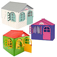 Пластиковий дитячий ігровий будиночок, колір на вибір, для приміщення вулиці, для дітей