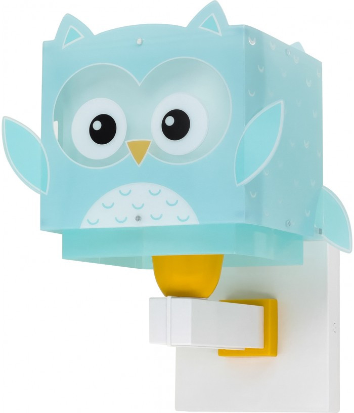 Дитячий настінний світильник Little Owl блакитний 24х13.5х20 см