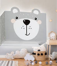 Дитячий настінний світильник Little Teddy сірий 24.5х31х13.5 см, фото 4