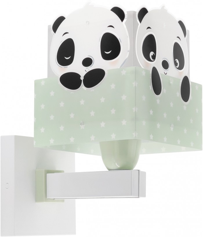 Дитячий настінний світильник Panda зелений 24х13.5х20 см