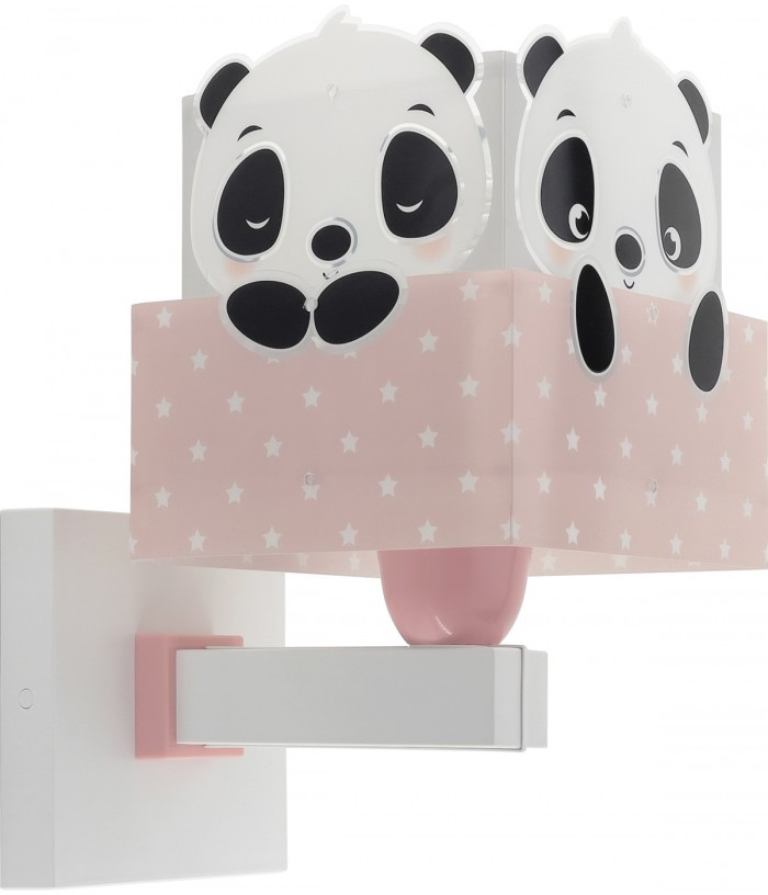 Дитячий настінний світильник Panda рожевий 24х13.5х20 см