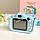 Дитячий цифровий фотоапарат на дві камери Children's fun Camera у чохлі у формі дельфіна Blue, фото 3
