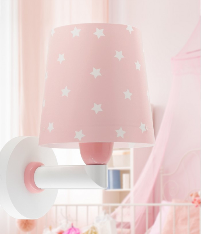 Дитячий настінний світильник Star Light рожевий 24х15х20 см