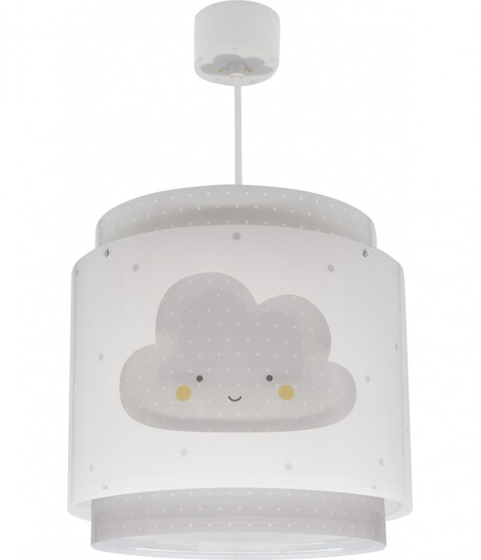 Дитячий підвісний світильник Baby Dreams Cloud сірий 26х65 см