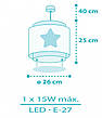 Дитячий підвісний світильник Baby Dreams Star синій 26х65 см, фото 6