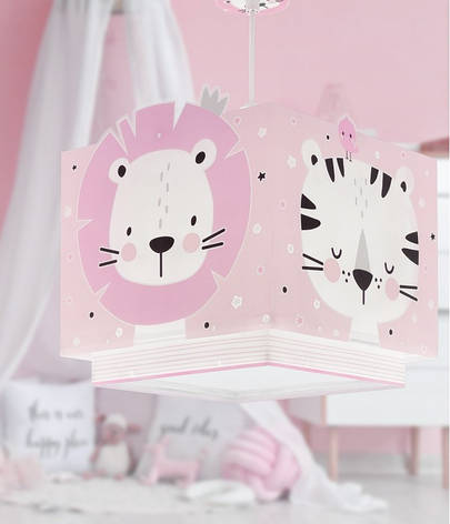 Дитячий підвісний світильник Baby Jungle рожевий 24х24х65 см, фото 1