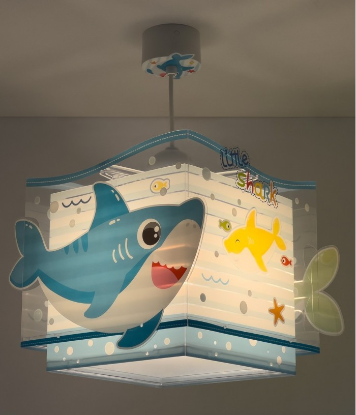 Дитячий підвісний світильник Little Shark білий 29.5х24х67 см