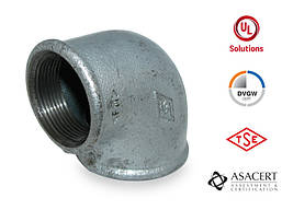 Кут 90° оцинкований редукційний ВВ 2"х1 1/2" Hydro-T