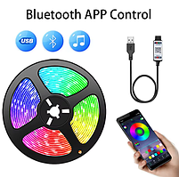 Гірлянда-стрічка (Rope-Lights) 5 метрів SMD5050-RGB Music USB Bluetooth