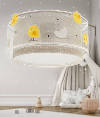 Дитячий стельовий світильник Baby Chick бежевий 33х16.5 см, фото 1