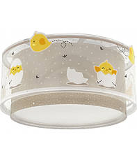 Дитячий стельовий світильник Baby Chick бежевий 33х16.5 см, фото 2