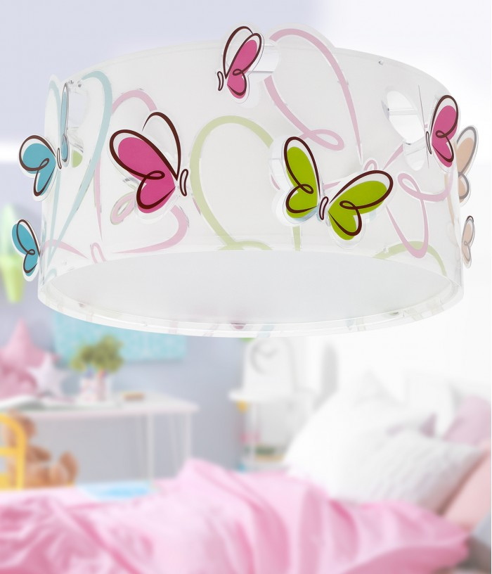 Дитячий стельовий світильник Butterfly білий 35х16.5 см