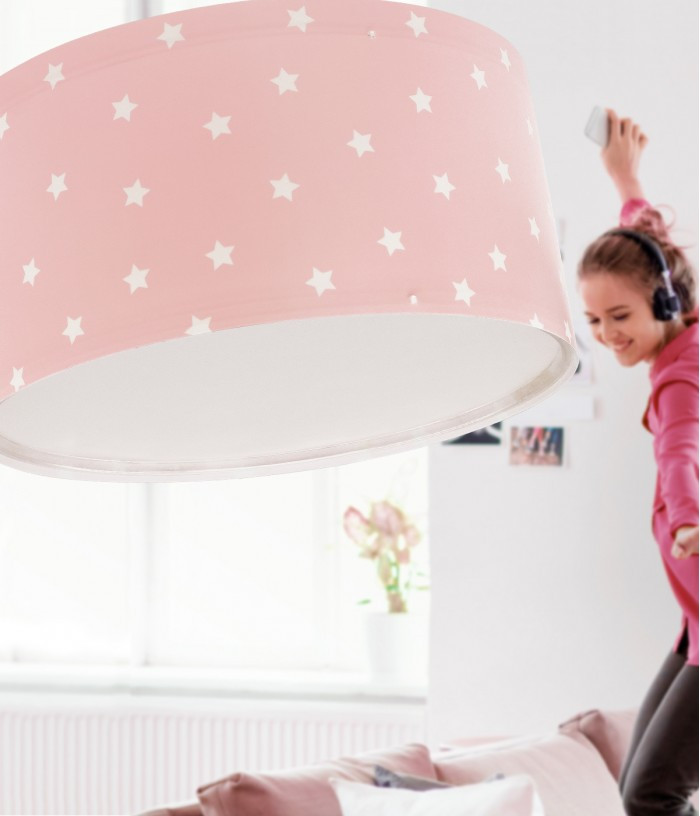 Дитячий стельовий світильник Star Light рожевий 33х16.5 см