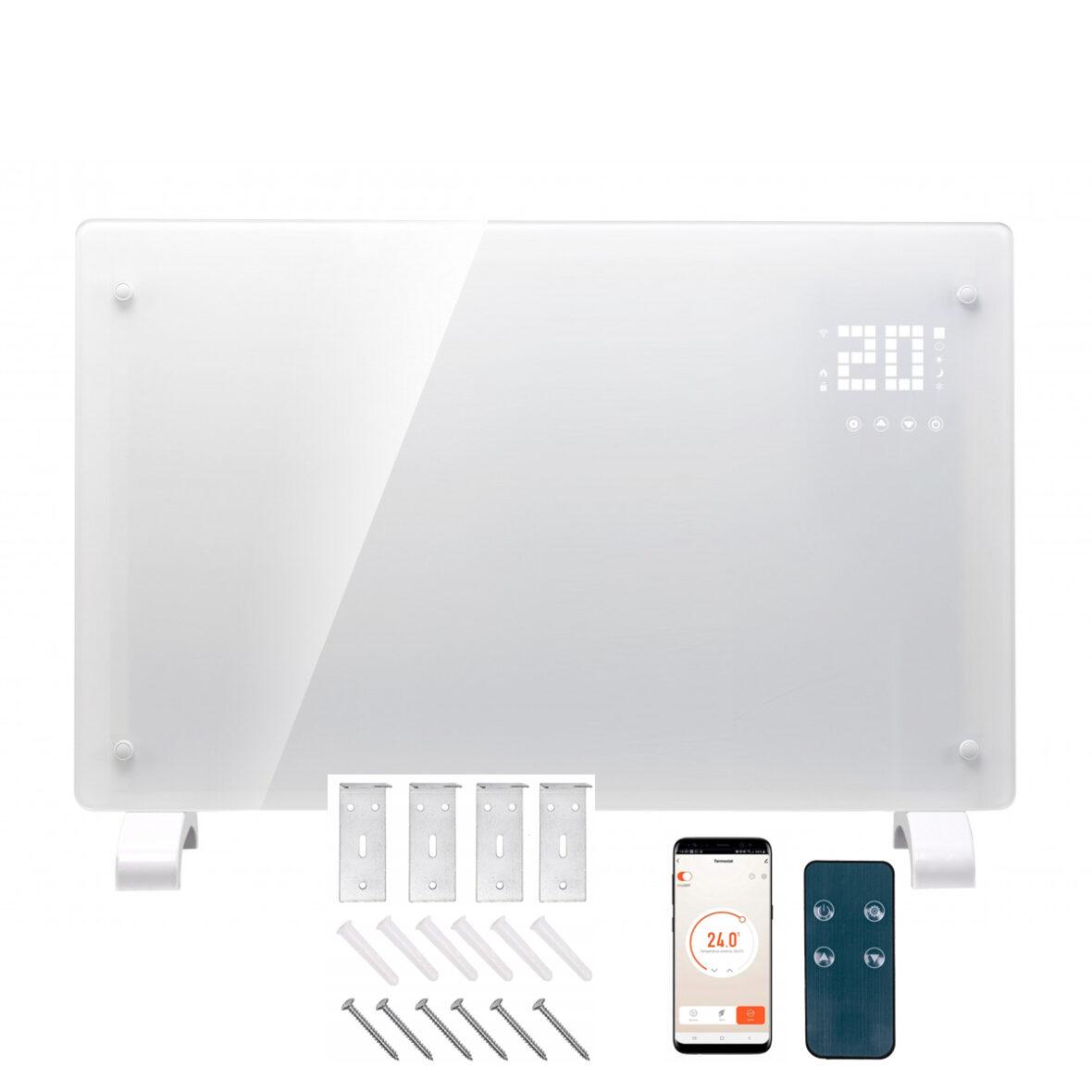 Конвекторний обігрівач 2 в 1 TermoGlass Pro 2000 W SMART White