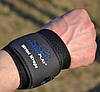 Кистьові бинти PowerPlay 3081 Gym WristT Wraps Чорно-Сині, фото 10