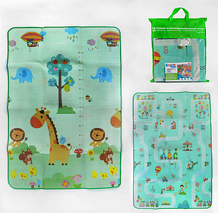 Дитячий килимок двосторонній Дорога із ростометром, розмір 180*120 см