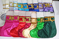 Новорічний сапожок великий атласний для подарунків.Акція!