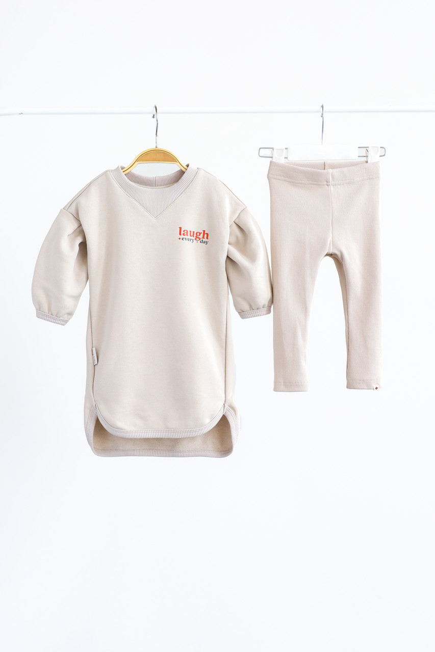 Сукня з лосинами "Mila", Слонова кістка, фото 1