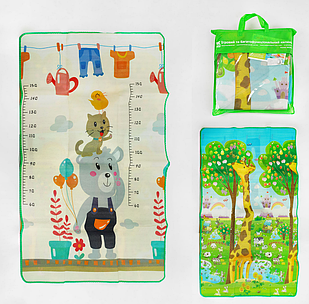 Дитячий килимок двосторонній із ростометром, розмір 180*120 см