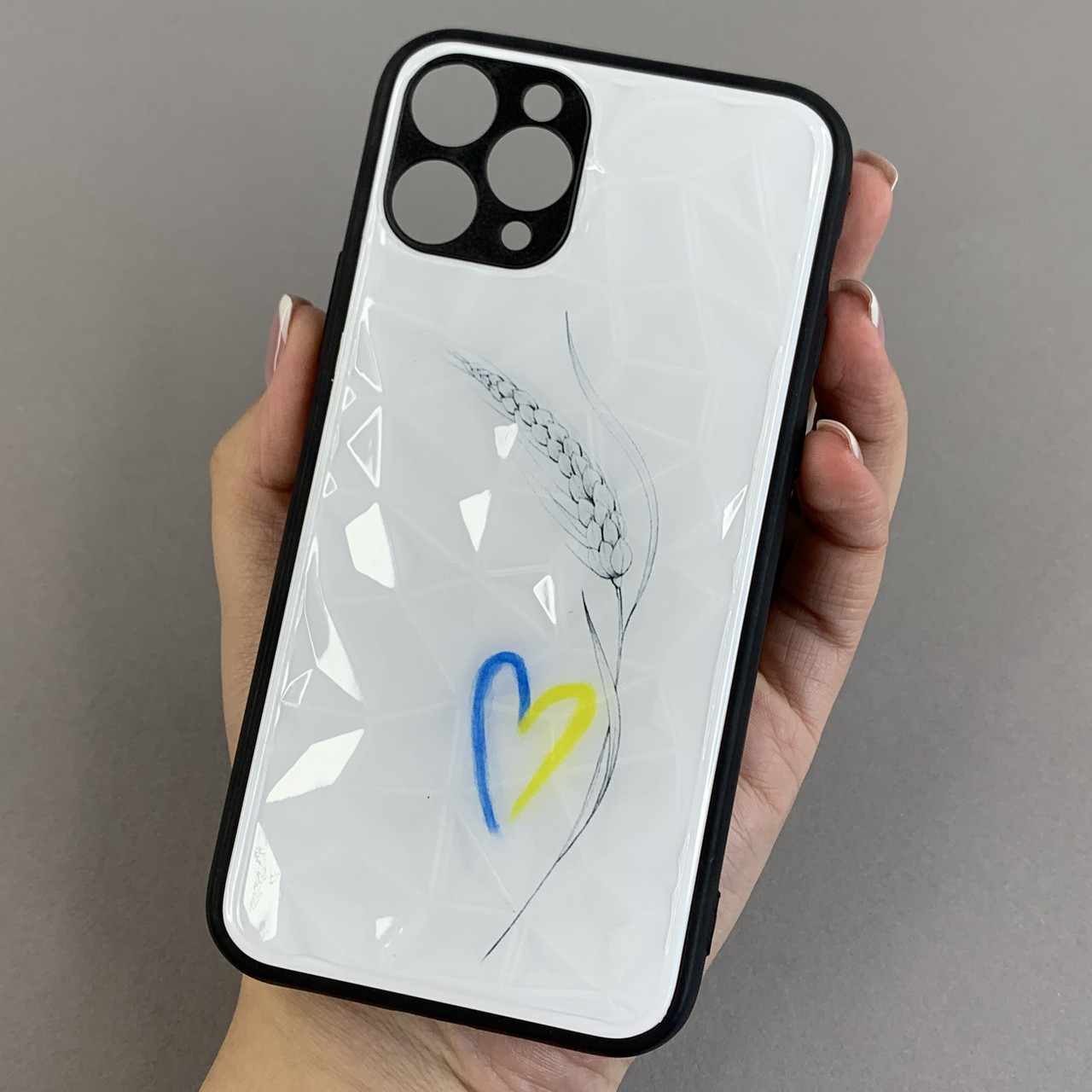 Чохол для Apple iPhone 11 Pro патріотичний чохол із колоском на телефон айфон 11 про білий f8e