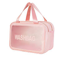 Сумка-органайзер Washbag для косметики та засобів гігієни водонепроникна Рожева ( код: IBH044P )