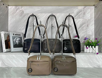 Сумка жіноча кросс-боді 23*18 см на блискавці з кишенею зі штучної шкіри у різних кольорах Yura