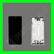 Дисплей Samsung A536 Black A53 2022 із сенсором та рамкою, чорний (TFT, оригінал Китай)