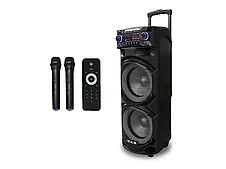 Колонка акумуляторна ZXX-9292 з 2 радіомікрофонами, Потужність 60Вт, 10", 72х43х34см, TWS/FM/USB/TF/SD/BT/REC/EQ/LED/2MIC/ДК