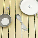 Титанова ложка — вилка туристична 3в1 Hwzbben, фото 3