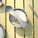 Титанова ложка — вилка туристична 3в1 Hwzbben, фото 7