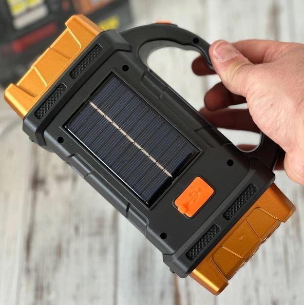 Фонарик акумуляторний HB-2678 25W із сонячною зарядкою та USB (ZZ-203), фото 1