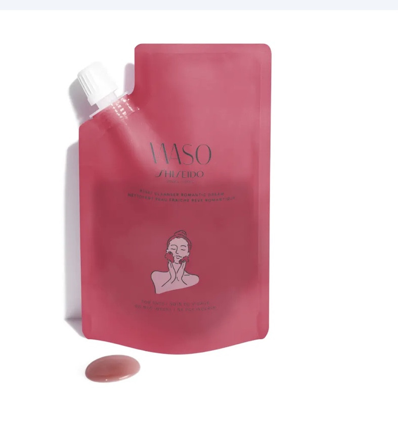 Waso Shiseido Reset Cleanser Good Vibes Fraiche Reve Romantique м'який засіб для вмивання з малиною 70 ml