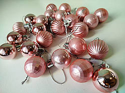 Набір новорічних іграшок 24 шт 3см | прикраси ялинкові | новорічні іграшки