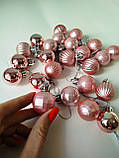 Набір новорічних іграшок 24 шт 3см | прикраси ялинкові | новорічні іграшки, фото 5
