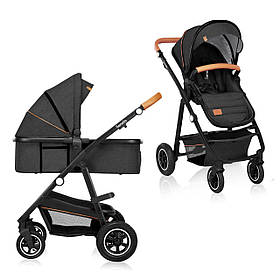 Коляска універсальна 2в1 Lionelo Amber Grey Graphite Темно-сіра