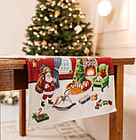 Доріжка на стіл Новорічна, 45x140 см., гобелен з золотим люрексом, фото 8