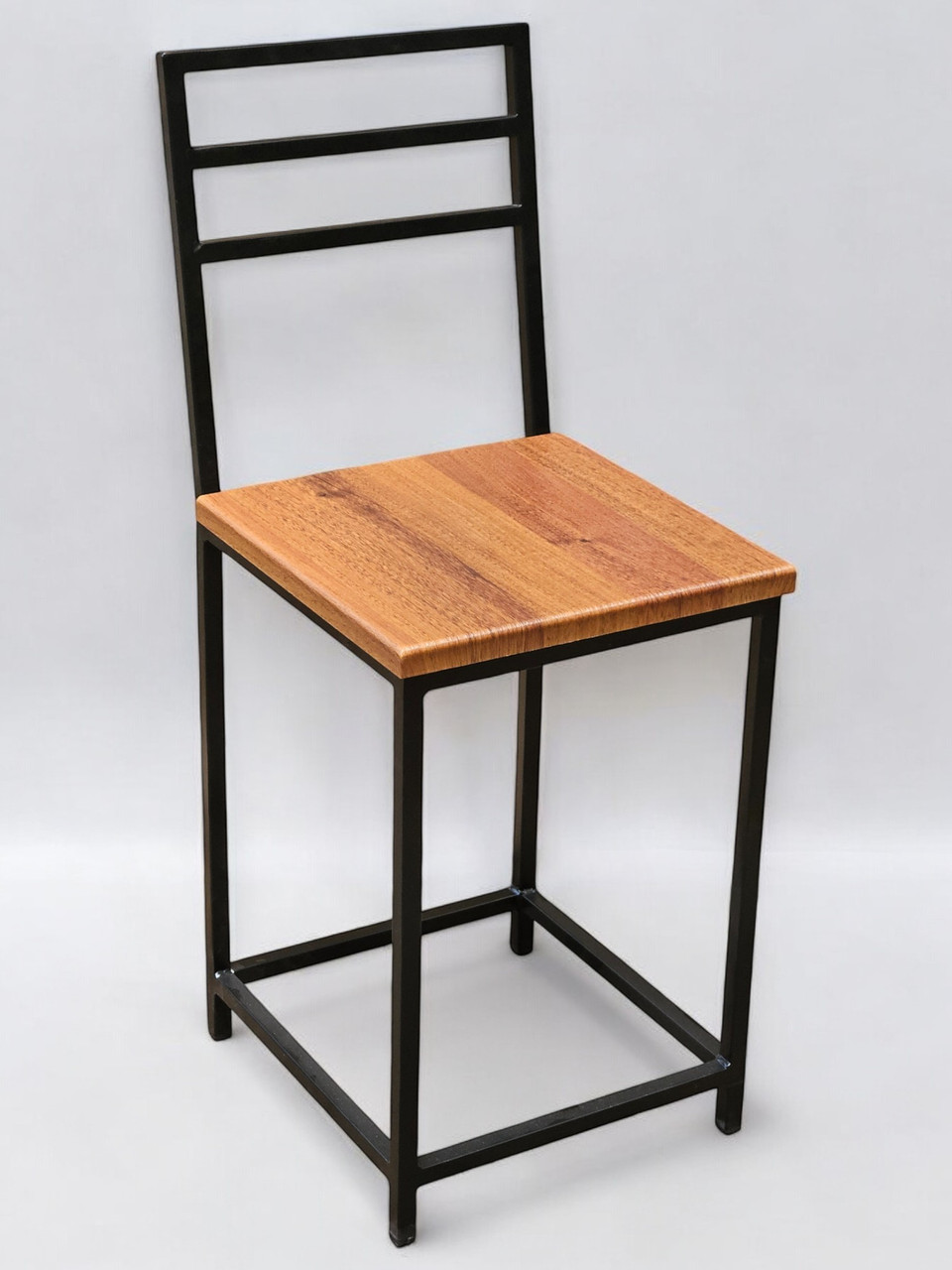 Стілець кухонний лофт Ferrum чорний/горіх, фото 1